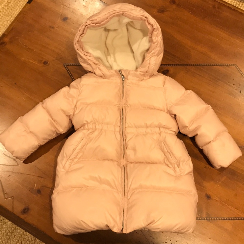 Toddler Puffer Jacket.  Light Pink